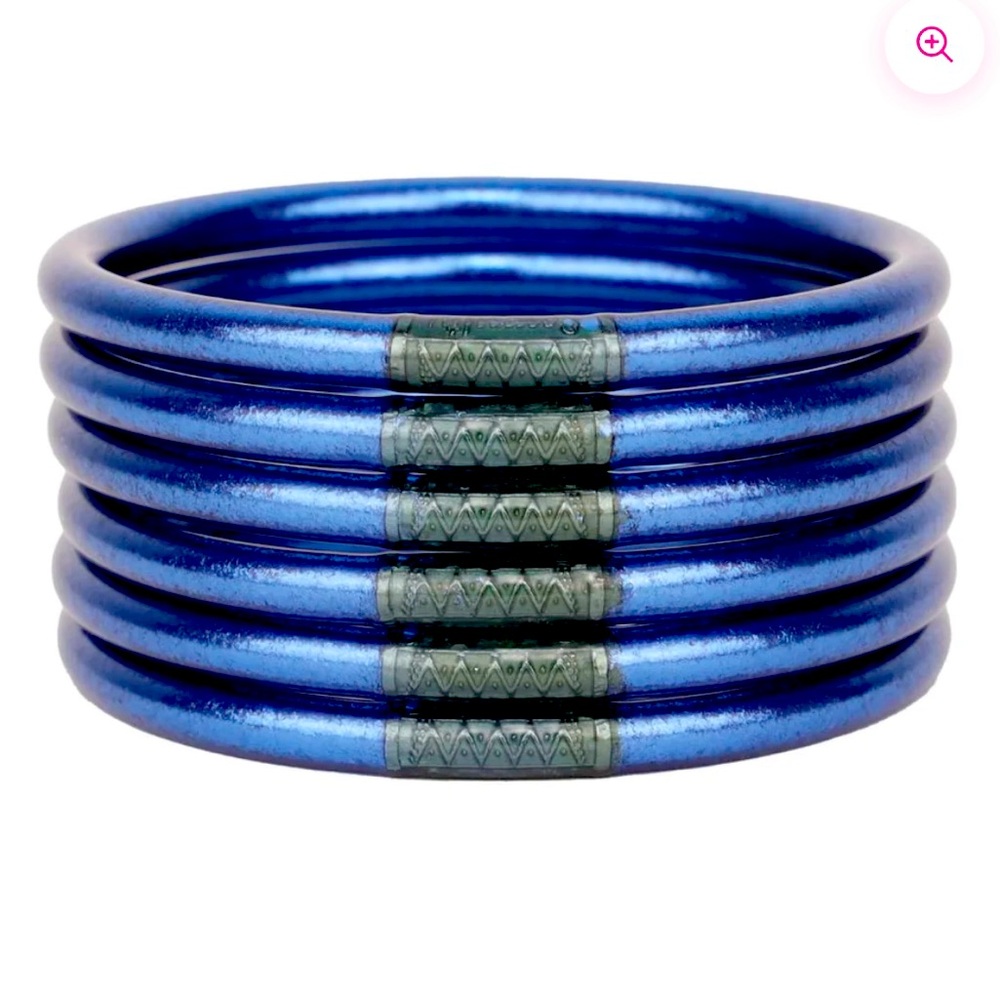 Budhagirl MARINE ALL WEATHER BANGLES@ (SET OF 6 - SERENITY PRAYER